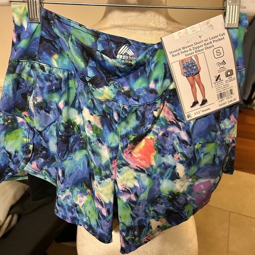 NWT RBX Stretch Woven Short With Black Inner Biker Shorts/Size Small